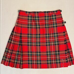 MENS 32 WAIST PLEATED TARTAN WOOL KILT MADE IN SCOTLAND HIGHLAND PUNK CELTIC